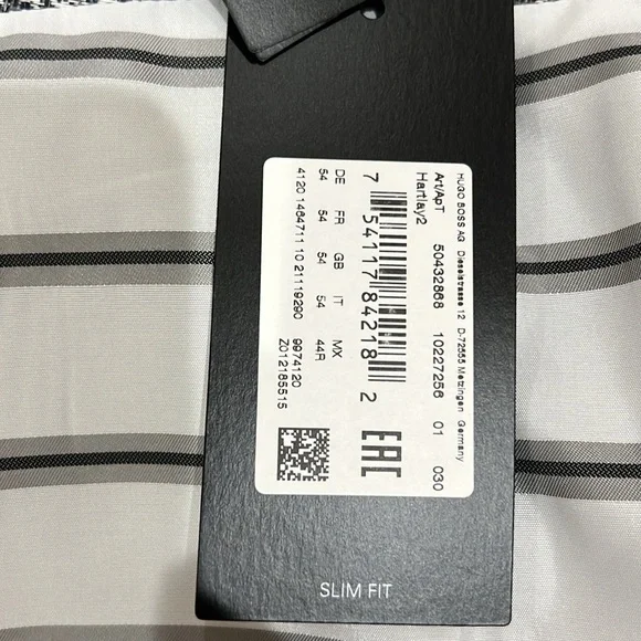 Hugo Boss Black and White Slim Fit Blazer
